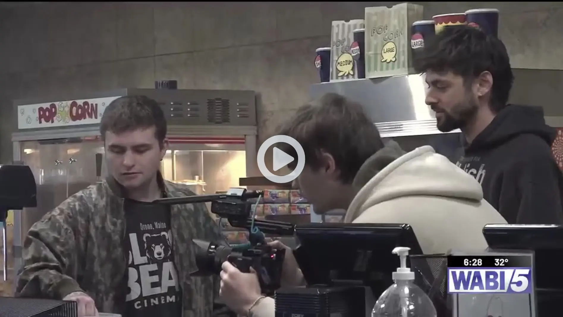 Nick Cassidy watches Cash Cassidy video Devan Zorn on the set of Saving Black Bear.
